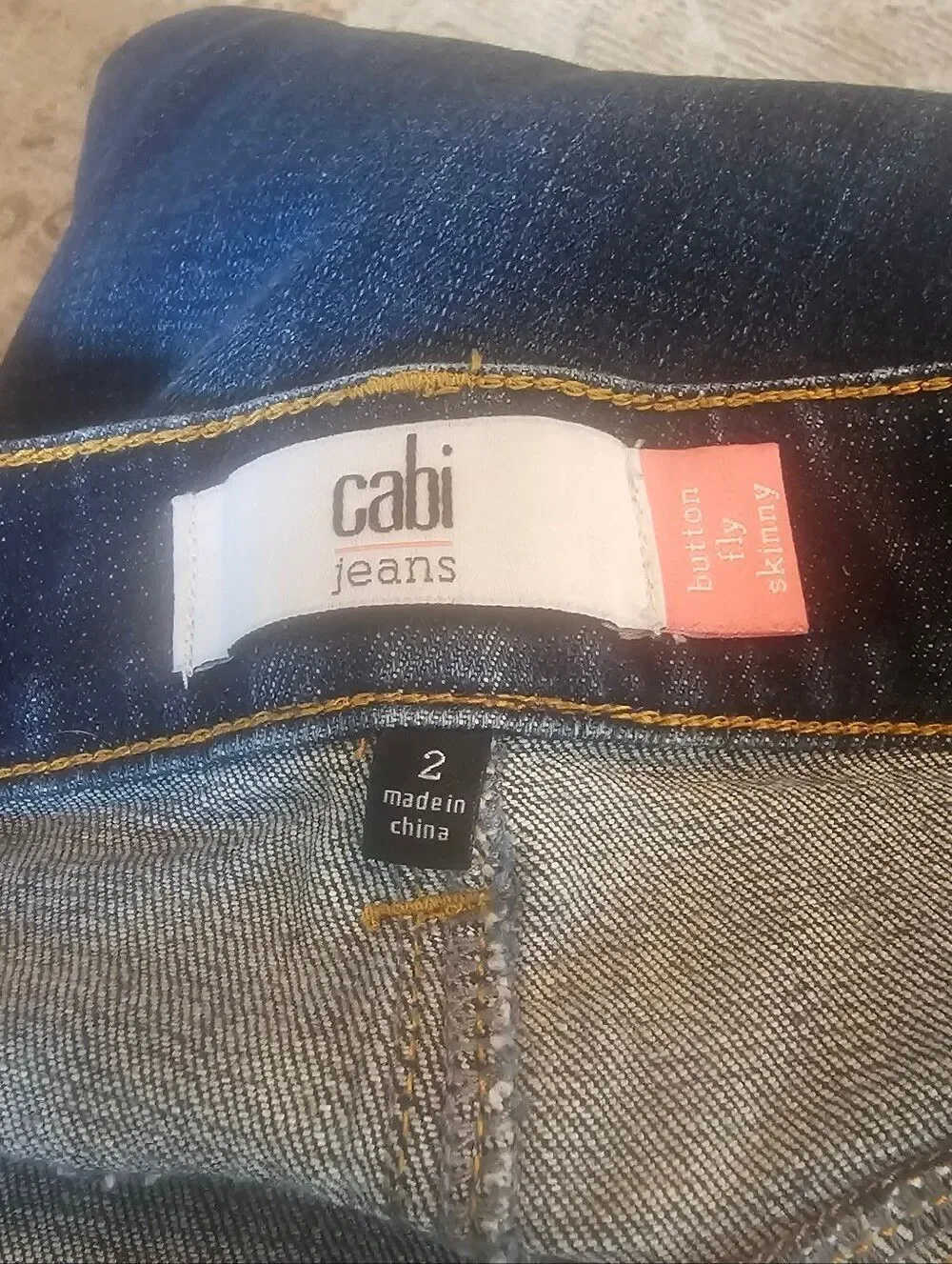 Cabi Buttonfly Skinny Jeans Sz 2 With 31